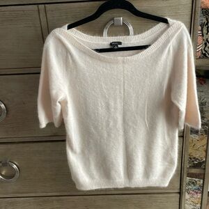 Ann Taylor rabbit hair mix short sleeve top, size M, new